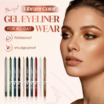 Delineador de ojos en gel de colores vivos para un look que dura todo el día