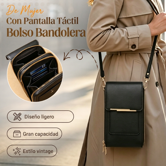 🛡️📱 Bolso Antirrobo con Pantalla Táctil – Protección Inteligente y Acceso Rápido para tu Día a Día ✨💼