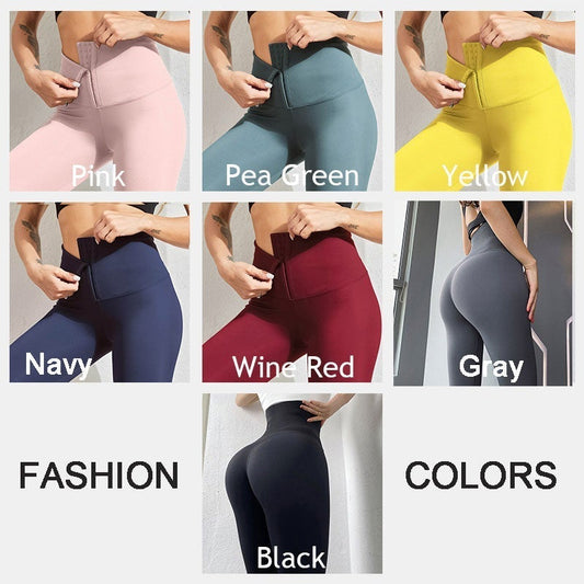 Leggings Faja de Cintura Alta con Control de Abdomen y Corsé Ajustable