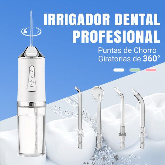 Hilo dental de pulso eléctrico, ¡el potente flujo de agua penetra en los espacios entre los dientes, MAX potencia de limpieza!