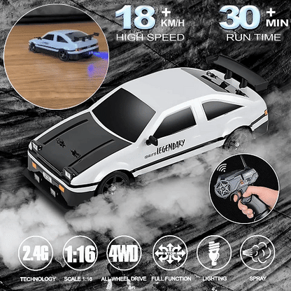 Coche de Derrape a Control Remoto | Alta Velocidad, Escape de Vapor Realista y Diversión de Derrape Máxima!