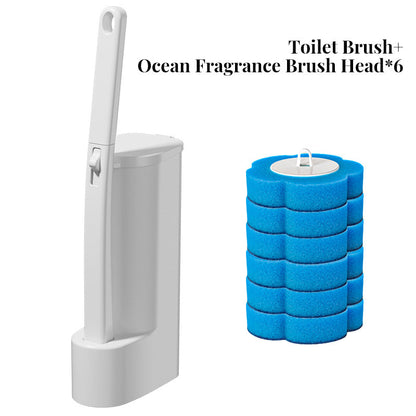 Disposable Toilet Brush with Storage Holder