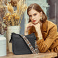 Bolso crossbody versátil de piel para mujer