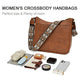 Bolso crossbody versátil de piel para mujer