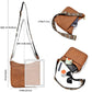 Bolso crossbody versátil de piel para mujer