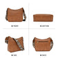 Bolso crossbody versátil de piel para mujer