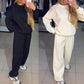 ✨Especial Otoño/Invierno 48% de descuento💖Conjunto de 2 piezas de sudadera deportiva informal y pantalón Jogger de cuello redondo para mujer