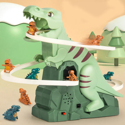 Juego de Pista de Carreras de Dinosaurios Eléctricos para Niños