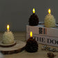 Velas en Forma de Piña y Pino LED sin Llama para la Decoración Navideña