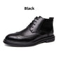 Botas brogue con punta de ala tallada y cordones para hombre