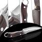 Cuchillo de deshuesado curvado y afilado portátil con vaina