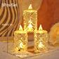 🔥Juego de 3 piezas🕯️🎁 Luz de vela sin llama de cristal