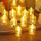 🔥Juego de 3 piezas🕯️🎁 Luz de vela sin llama de cristal