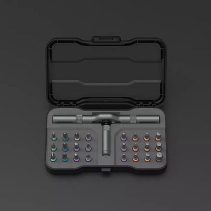 🔩 Juego de destornilladores magnéticos de trinquete 24 en 1: compacto, ligero y perfecto para reparaciones caseras 🛠️