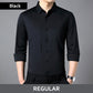 Elegante Camisa de Solapa sin Costuras Engrosadas para Hombre