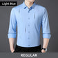 Elegante Camisa de Solapa sin Costuras Engrosadas para Hombre