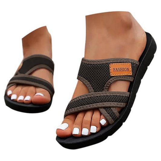 Sandalias Cómodas para Pie Ancho, Planas y de Punta Abierta