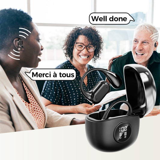 Audífonos Inalámbricos con Traducción por IA y Bluetooth 5.4 OWS(Compatibles con iOS y Android)
