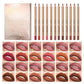 Set de lápices de labios de 12 colores para delinear los labios a prueba de manchas