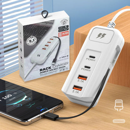 Toma de carga rápida multifunción - 2PD + 2USB