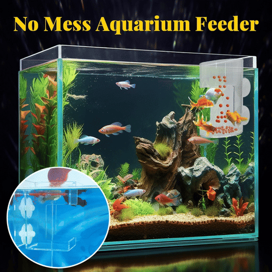 🐟✨ Comedero de Acuario sin Desorden - Diseño Antiderrames con Ventosa para una Alimentación Limpia y Sana 🔄💧