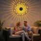 Lámpara Solar de Pared con Proyector de Mandala para Jardín y Patio