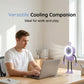 Ventilador de mesa robótico flexible con luz LED