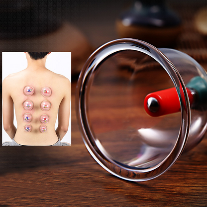 Set de Terapia de Ventosas de Vacío – Engrosado, Bomba de Succión, Transparente