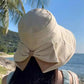 ¡50% DE DESCUENTO! Mujeres Bowknot ancho borde sombrero protector del sol