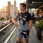 Conjunto de Playera y Shorts para Hombre con Estampado Abstracto