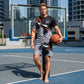 Conjunto de Playera y Shorts para Hombre con Estampado Abstracto