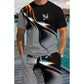 Conjunto de Playera y Shorts para Hombre con Estampado Abstracto
