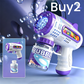 Pistola de Burbujas con Luz LED para Niños, Máquina de Múltiples Agujeros
