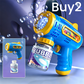 Pistola de Burbujas con Luz LED para Niños, Máquina de Múltiples Agujeros