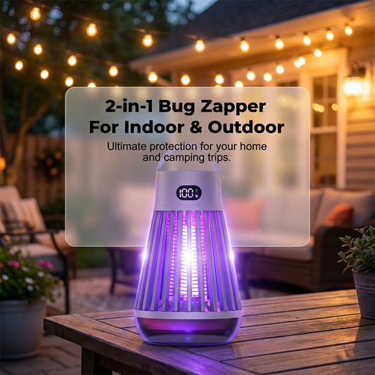 🦟💡 Linterna 2 en 1: Mata Mosquitos + Luz de Campamento – 50% OFF 🔥