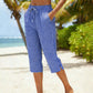 ⏰ 50% DESCUENTO | Pantalones capri de cuadros para mujer. Verano, comodidad y estilo. ¡Precio de rebaja!
